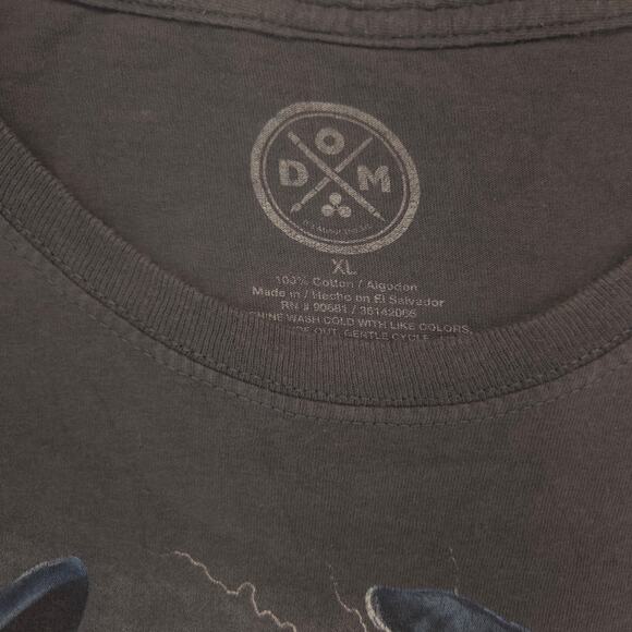 DOM Dragon Graphic Short Sleeve T Shirt Mens Size Extra Large XL Gray - Picture 3 of 9